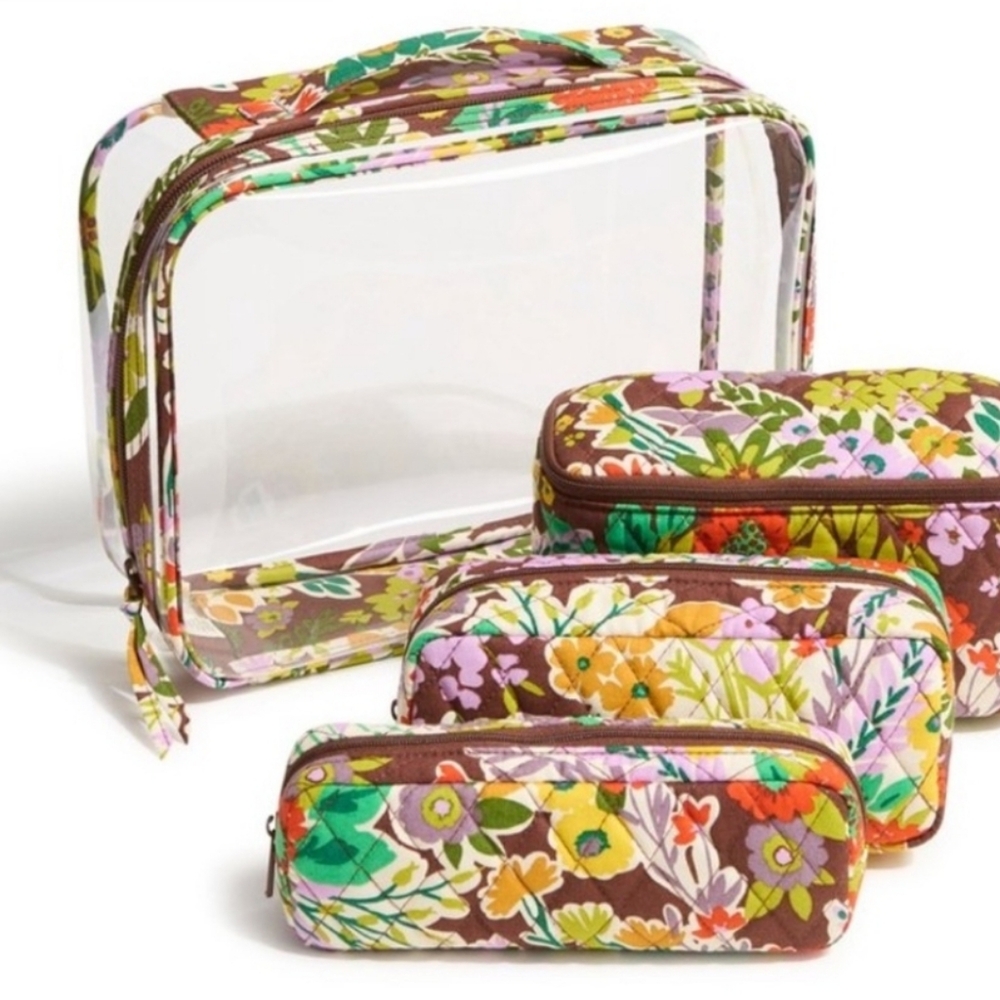 Vera Bradley 4 Piece Cosmetic Case